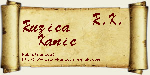 Ružica Kanić vizit kartica